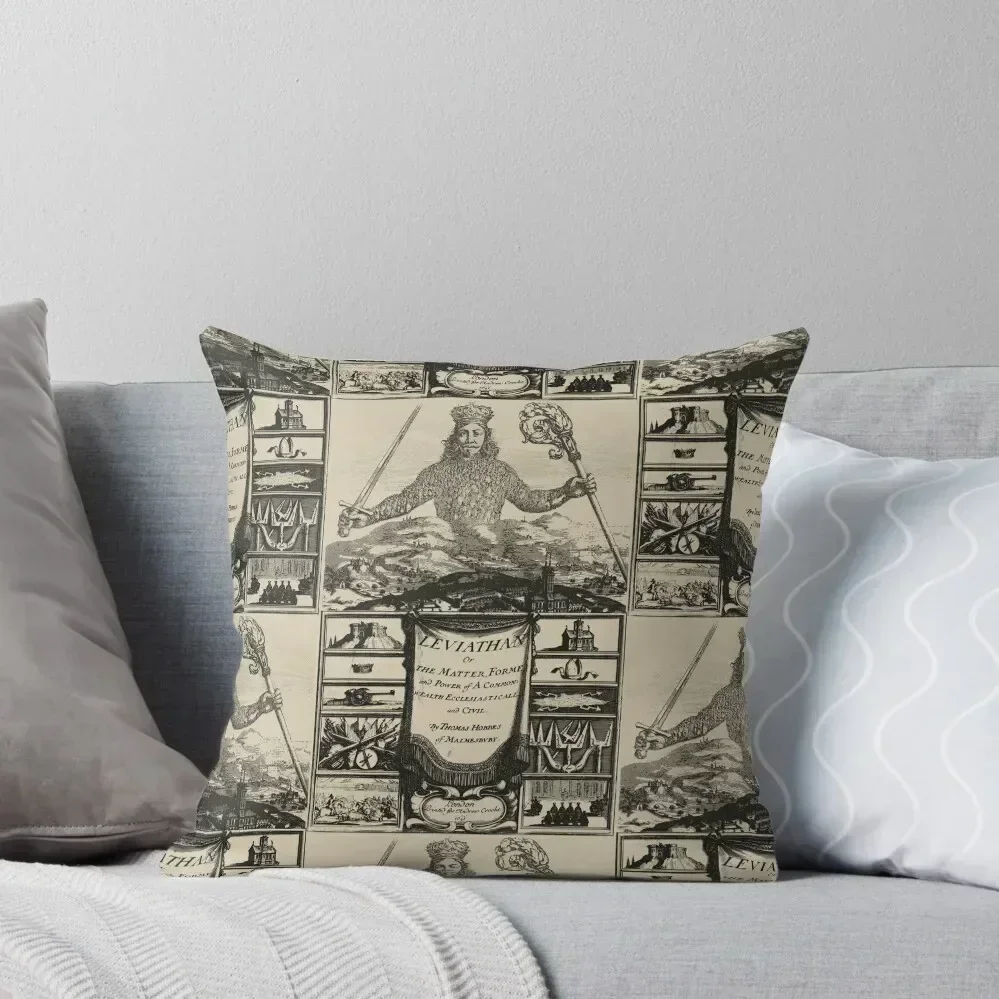 

Hobbes' Leviathan Frontispiece Throw Pillow Sitting Cushion Luxury Sofa Cushions christmas ornaments 2025 pillow