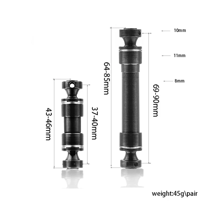 Arbre d'entraînement central en acier trempé 7250R pour 1/16 Traxxas Mini E-Revo, calculateur électronique, obturateur IT SLspatule versiRC, pièces de mise à niveau de voiture, 2 pièces