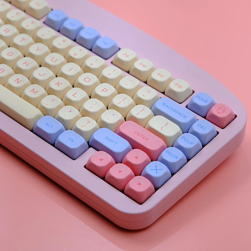 141 keys Korean Marshmallow KOA Keycap ISO Enter PBT Similar Matcha MAC MOA Keycaps  For Mechanical Keyboard Key Caps Custom