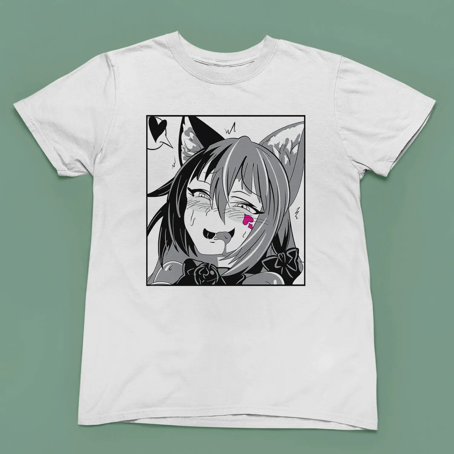 Hentai Katze Mädchen T-Shirt - Ecchi Anime Kunst-Männer, Frauen, Kinder T-Shirt