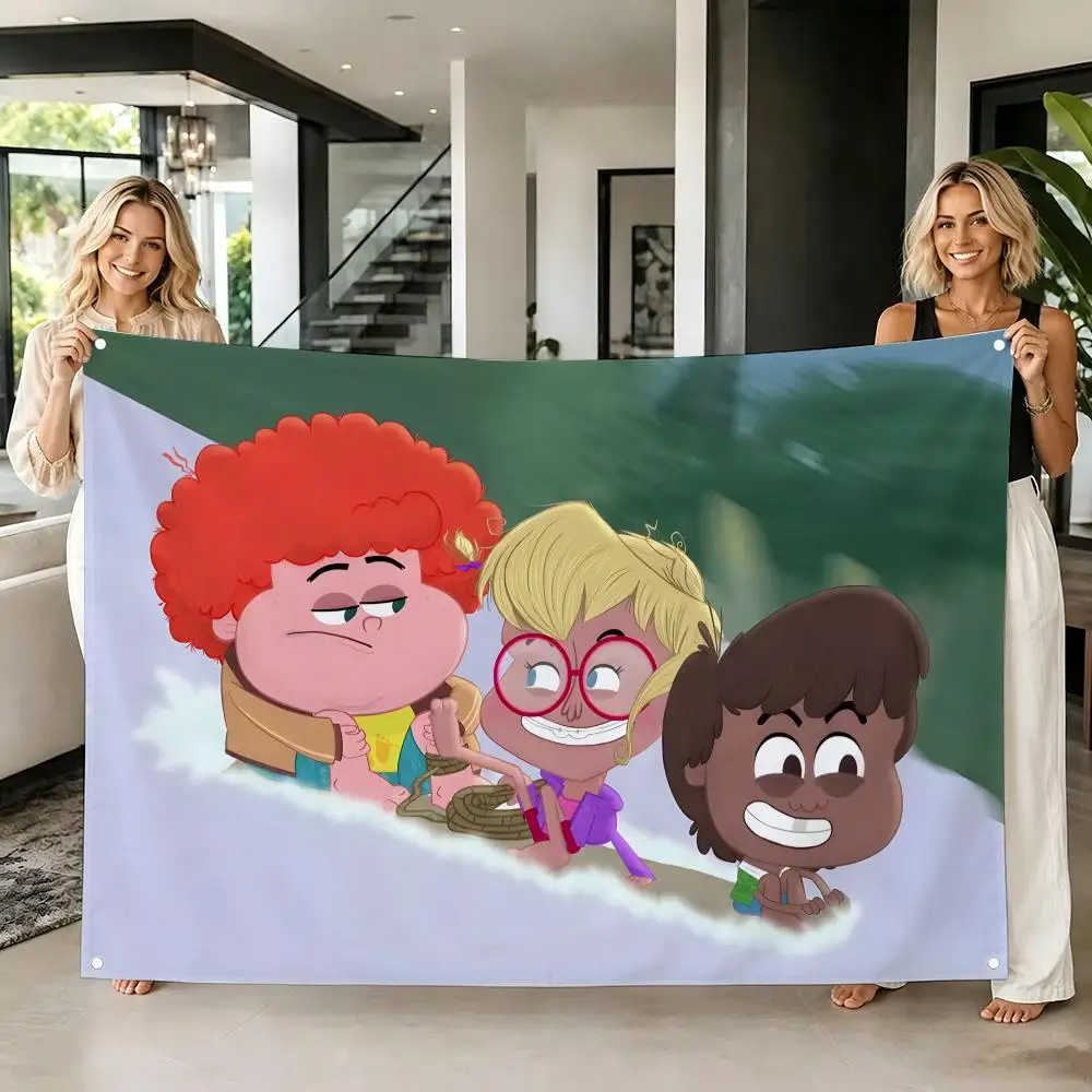 Cartoon B-Barefoot Bandits Flags Tapestry Creative Pattern Photo Living Room Wall Art Party Outdoor Decor