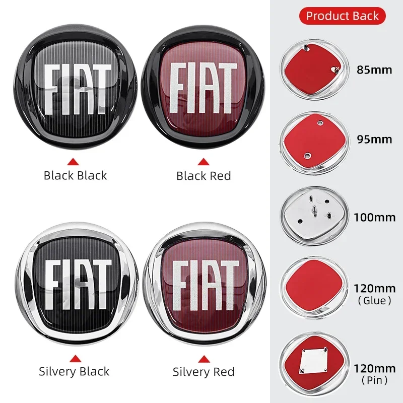ABS 1pcs Car Rear Tail Bumper Trunk Boot Mark Badge Grill Hood Sticker for FIAT Grande Palio Ducato Bravo Punto Tipo Stilo Panda