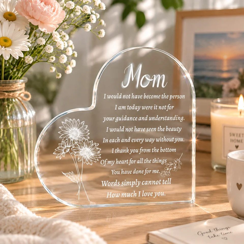 Personalized Acrylic Puzzle Plaque for Mom