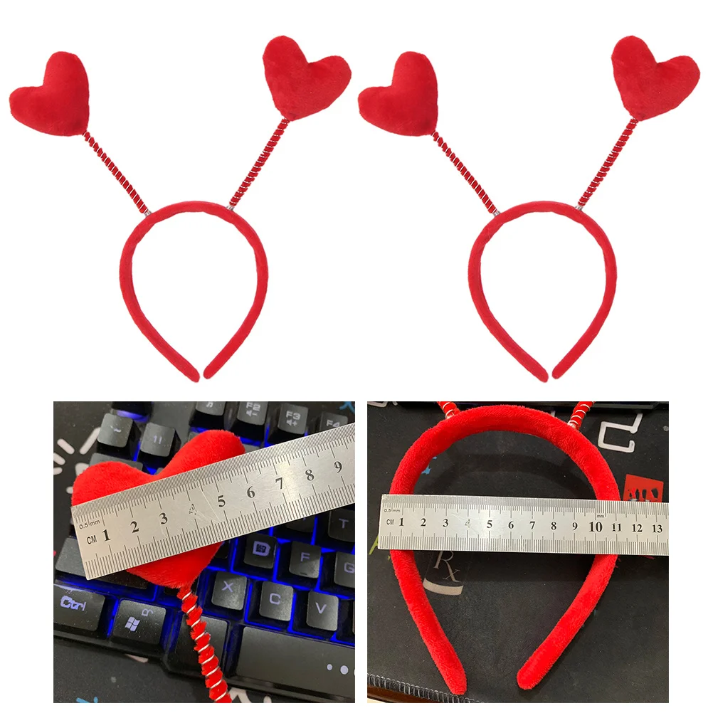 

2Pcs Love Design Headdress Durable Material Exquisite Design for Kids Girls Spring Hair Hoop Fashion Headband Hair Hoop