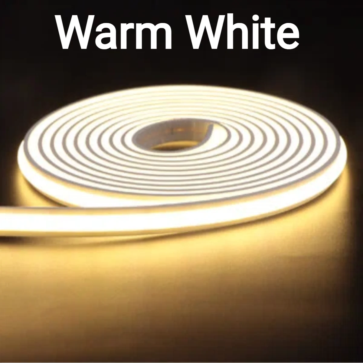 1-30M Flexibler Silikon-COB-LED-Streifen 220V, Wasserdicht, 3 Farbtemperaturen Neonlicht mit Schalter für Heim-Ambiente-Dekoration