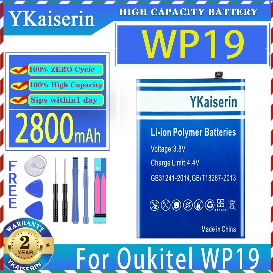 

YKaiserin 2800mAh Replacement Battery For Oukitel WP19 Batteries