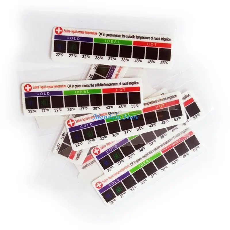 

U2JC LCD Thermometer Sticker Aquarium Liquid Thermometer Stickers Adhesive Strip for Homebrew Fish for Tank Fermenting Beer Wine