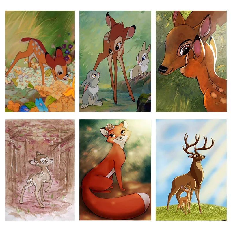 DIY Disney Diamond Painting Disney Cartoon Cute Elf Bambi Diamond Embroidery Cross Stitch Set Living Room Bedroom Home Decor