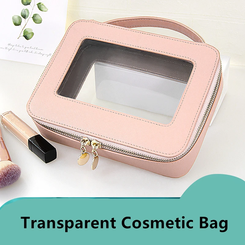 Transparent Cosmetic Bag Toiletry Organizer Make Up Case for Women Multifunction Travel Waterproof Beauty Wash Storage Pouch