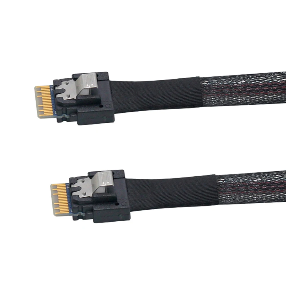 0.5m 1m Slim SAS SFF-8654 4i 38P Server Motherboard Backplane Cable for Computer Hard Disk