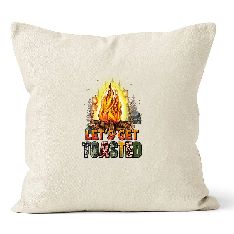 Camp Bonfire Heat Transfer Vinyl Decals Fashion Design Iron On Transfers For DIY T-Shirt Pillows Washable Decal