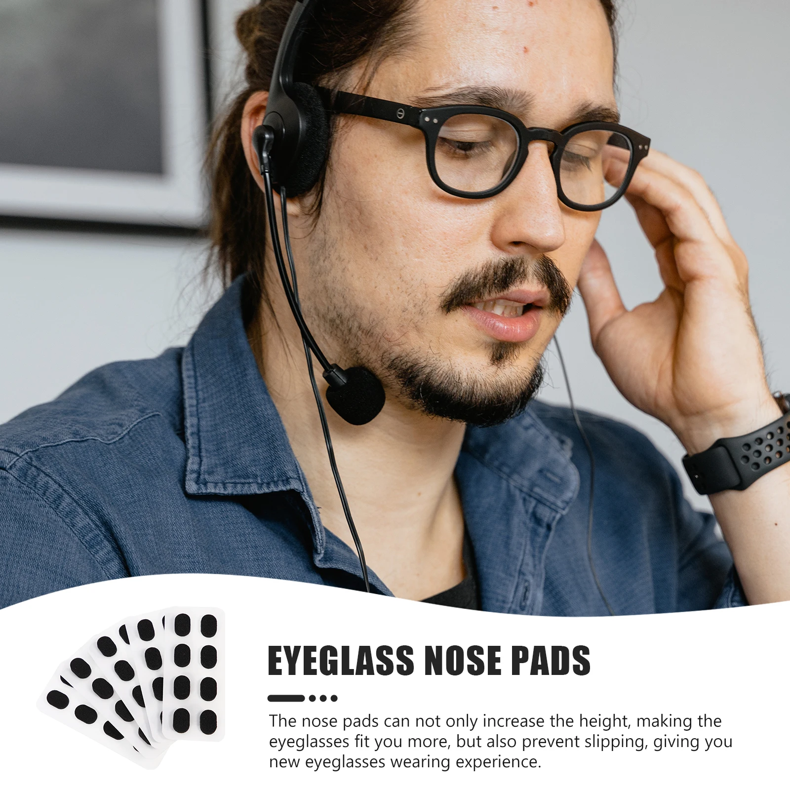 

Nose Pads for Glasses Comfortable Self Adhesive Replacement Eyewear Accessories Suitable Most Glasses EVA Material