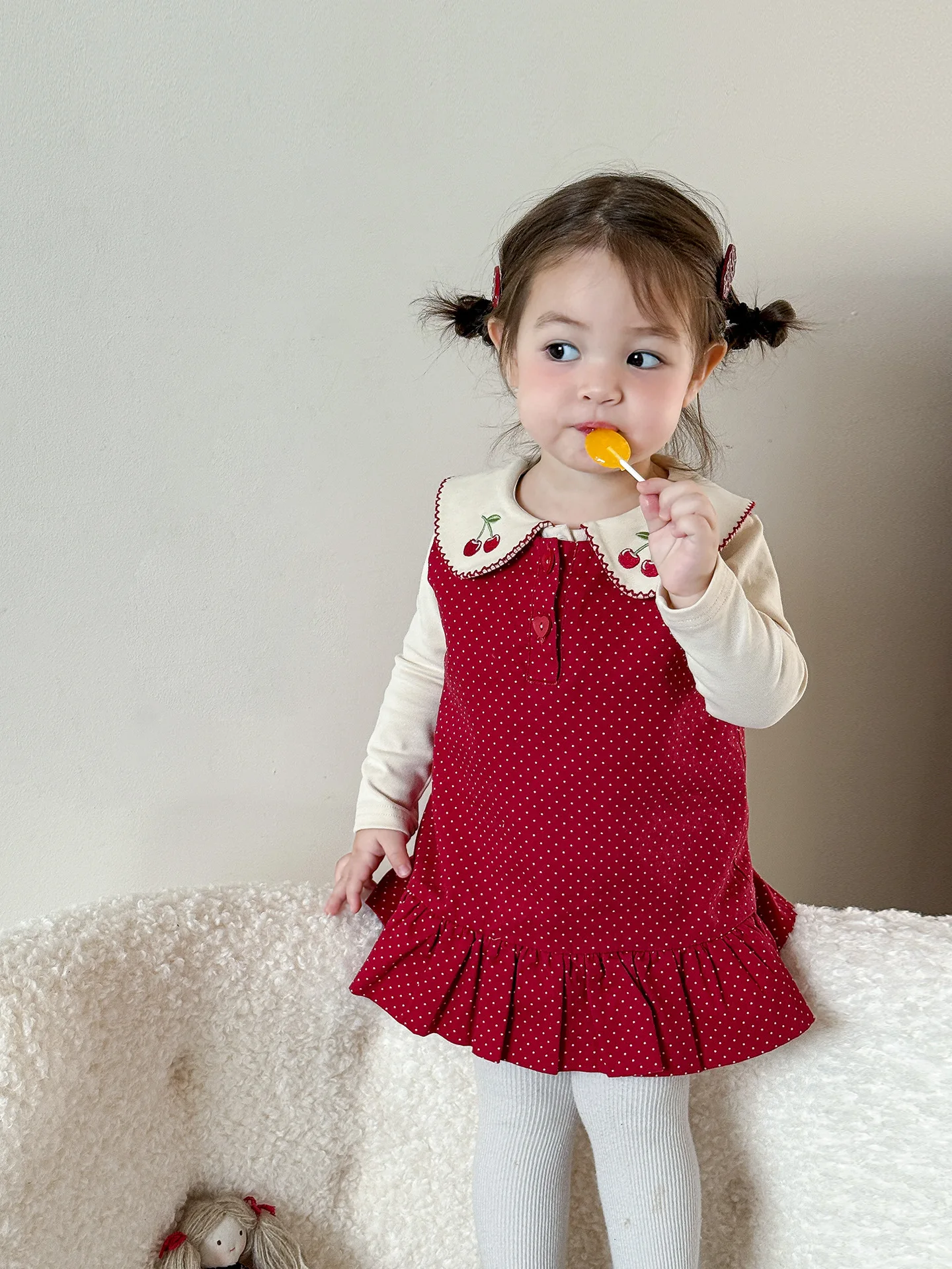 ملابس الأطفال بدلة الفتيات 2025 ملابس الخريف الجديدة ملابس الأطفال على الطراز الأجنبي سترة تنورة ملابس الفتيات في أوائل الخريف #6