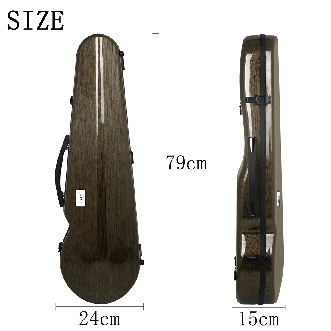 

IRIN 4/4 Carbon Fiber Violin Case Backpack Lightweight Double Shoulder Strap Hygrometer And Parts Accessories Bag