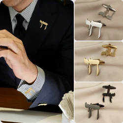 Personalized geometric Patterns Cufflinks for Men Stainless Steel Cuff links Suit shirt sleeve buttons Father's Day Gift New