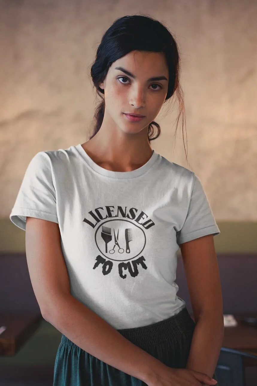 

Парикмахерская футболка с лицензией для стрижки парикмахерского салона парикмахерского владельца