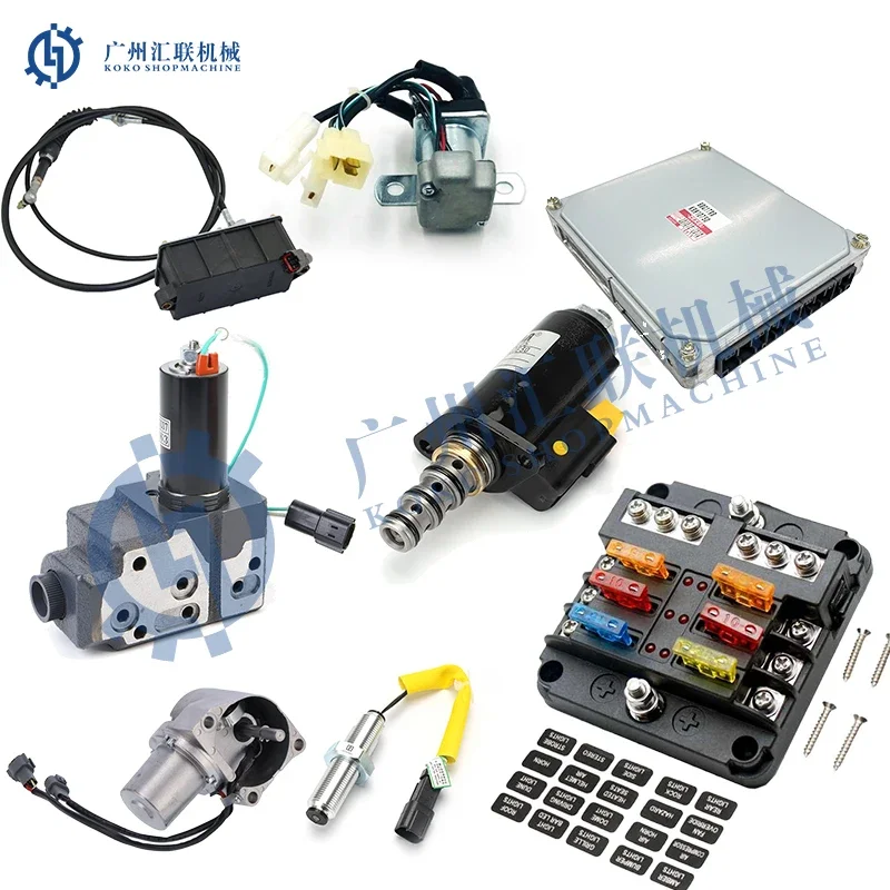 Excavator Hydraulic Pump Accessories Electric Parts Fuel Solenoid Valve For CAATE SANY VOL VO