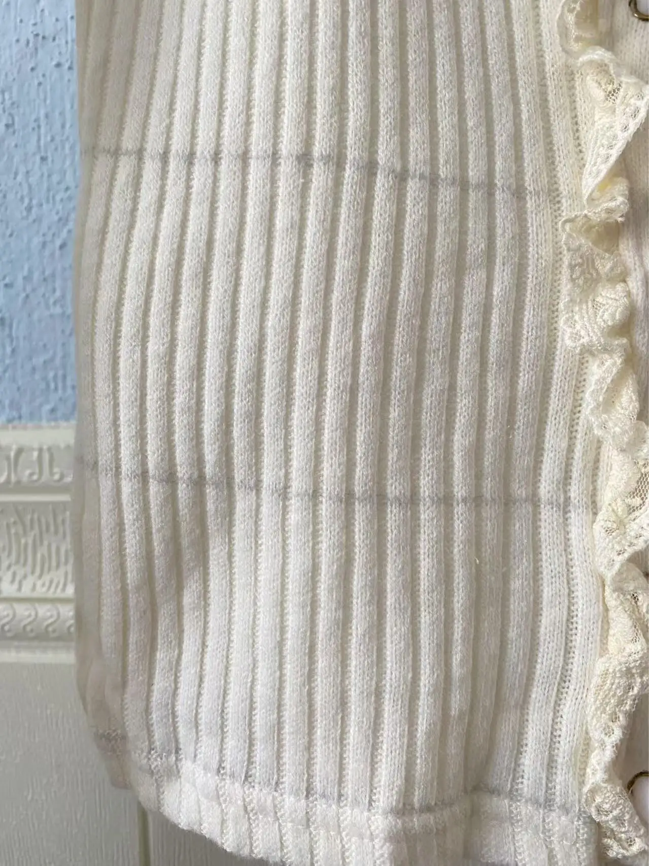 Vendas camisas de manga comprida de malha de algodão com gola bordada de renda estilo japonês