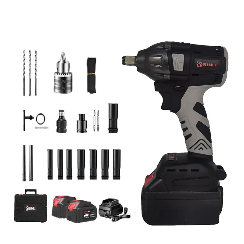 1/2 Industrial Rechargeable Torque Electric Brushless Motor Cordless 36V Impact Power Wrench