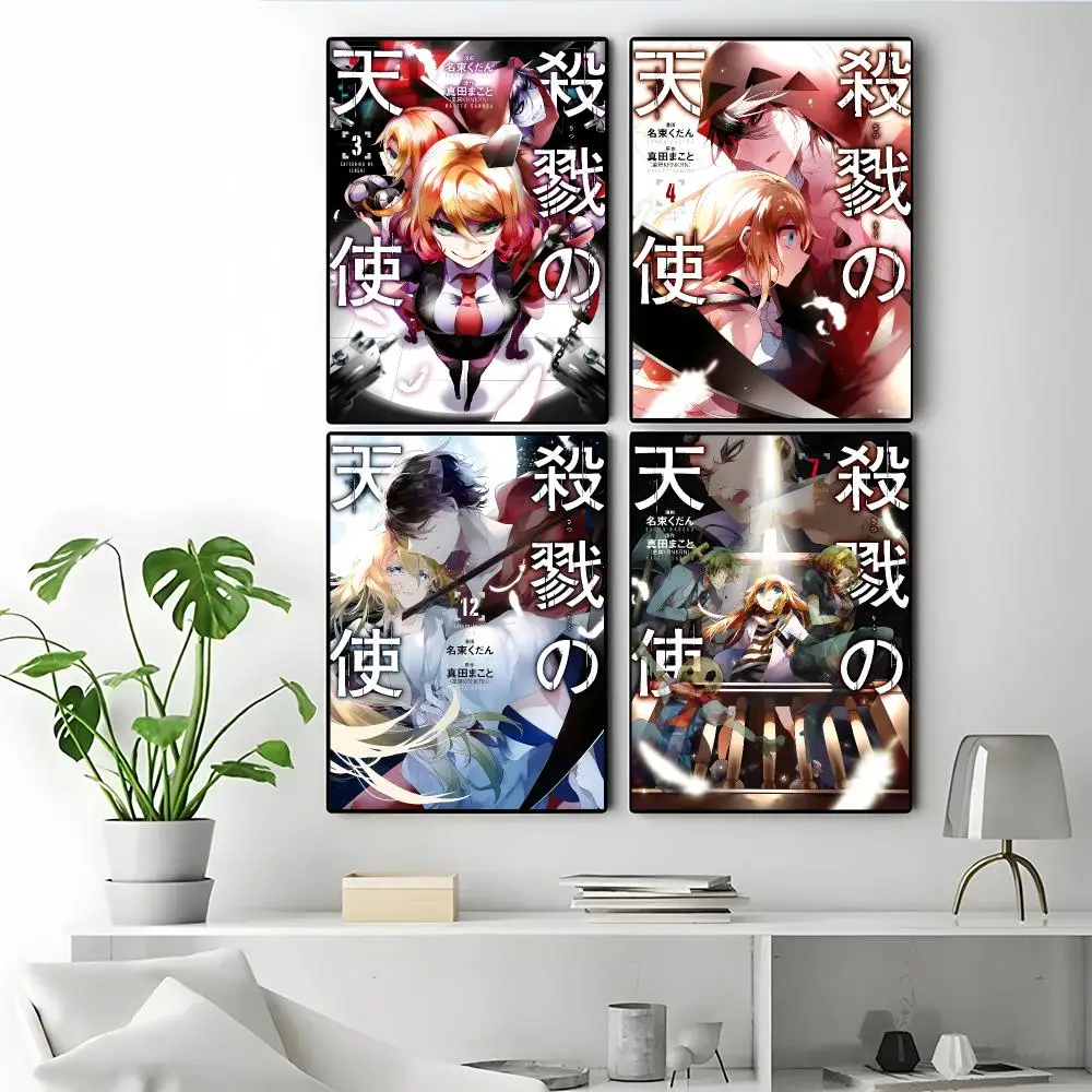 Anime Angels Of Death Poster Poster Self-adhesive Art Waterproof Paper Sticker Coffee House Bar Room Wall Decor