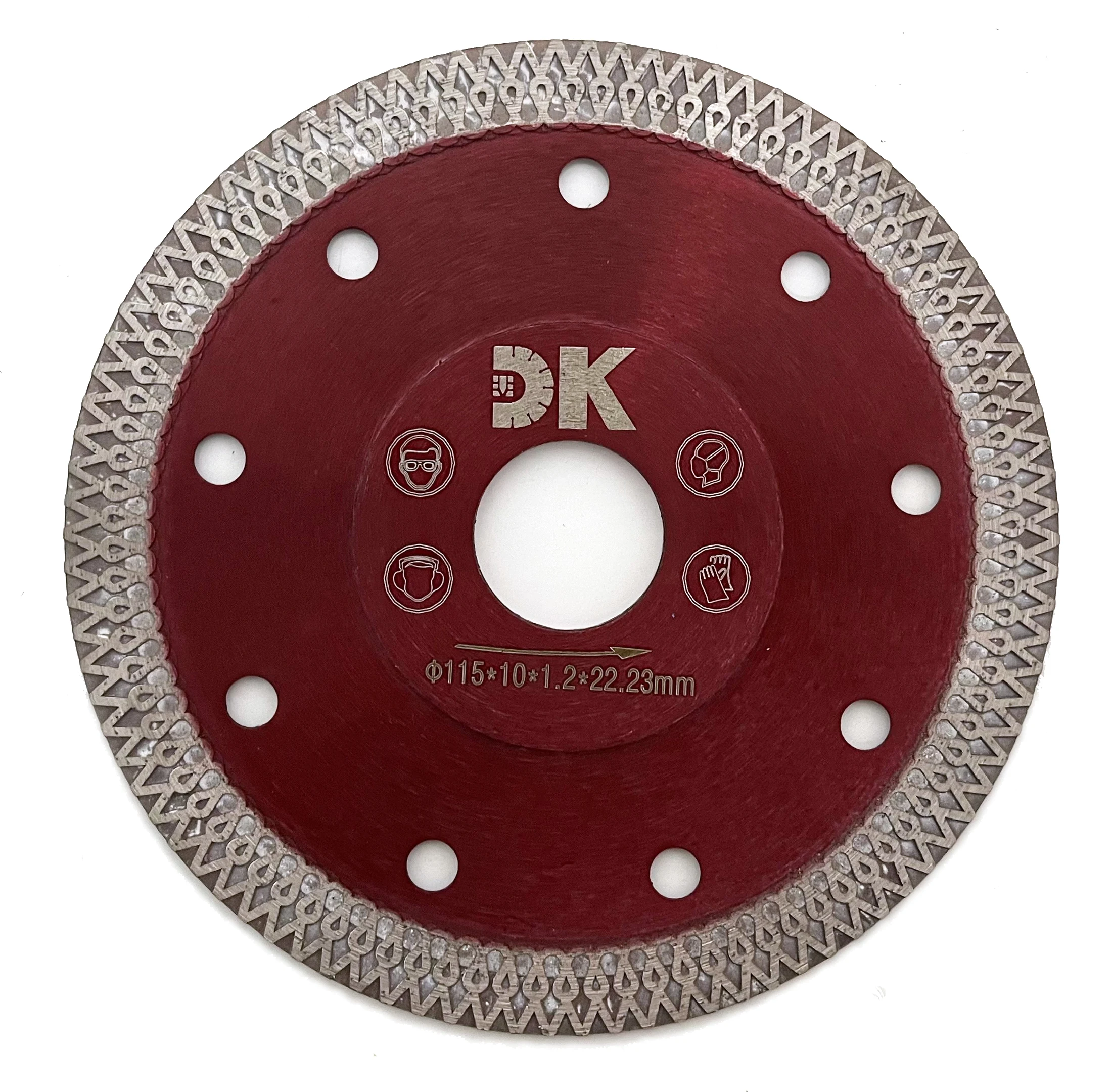 

115/125mm Red Diamond Saw Hot Pressed Sintered Mesh Turbo Blade Cutting Disc Diamond Wheel for Porcelain Ceramic Tile