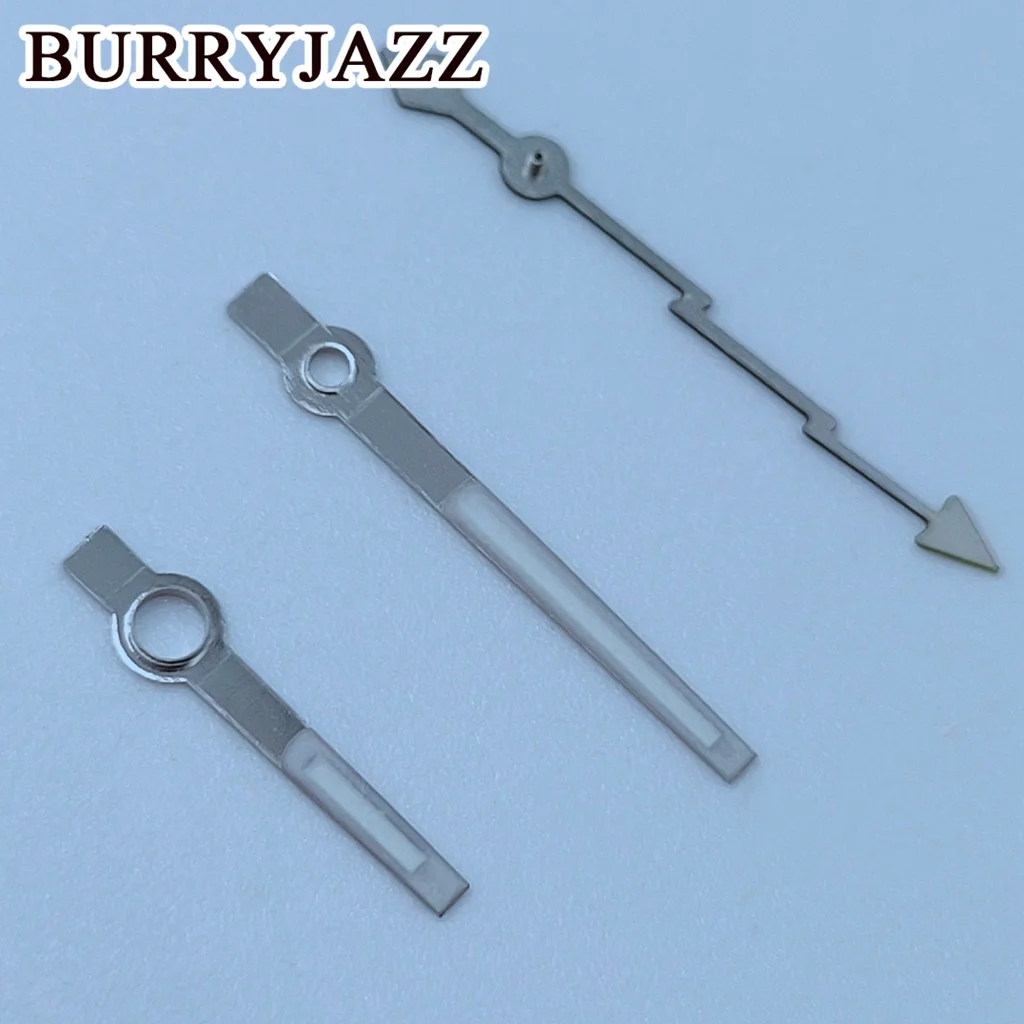 BURRYJAZZ NH35 NH36 NH38 7S26 7S36 4R35 4R36 Watch Hands Silver Gun Hands Green Luminous