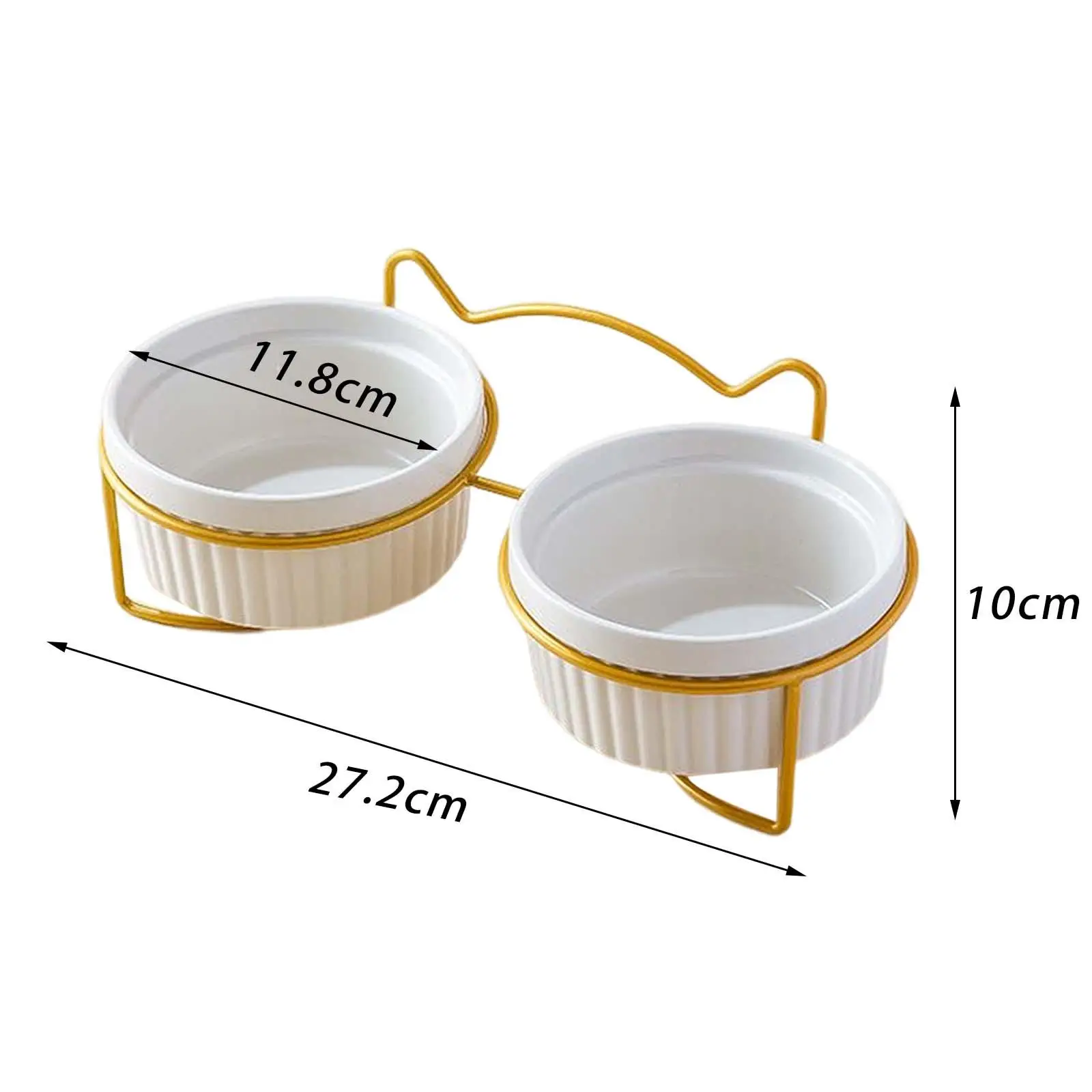 Raised Cat Food Bowl Water Bowl Stable Food Dispenser Anti Slip Tilted Dog Bowl