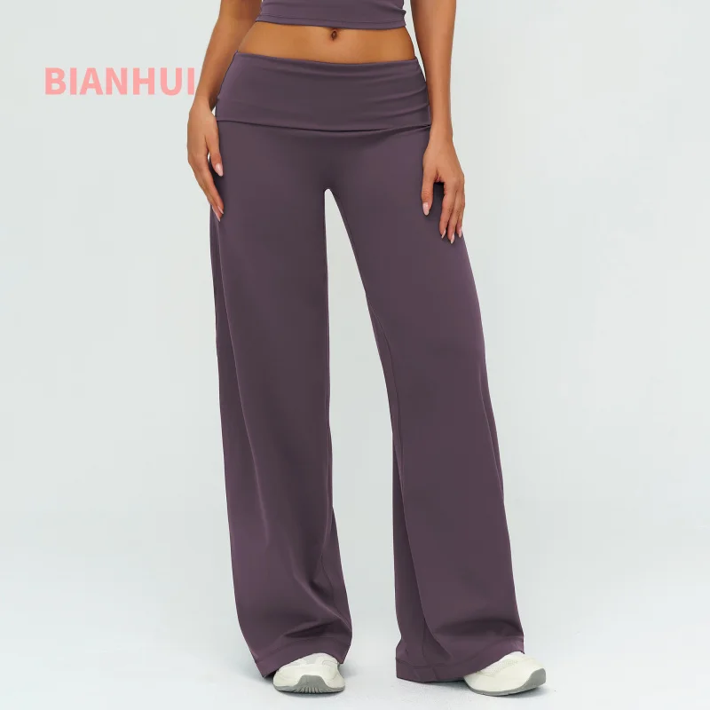 

BIANHUI Women's Pants Sportswear Woman Gym Loose Wide-leg Slim Fit Leggings Woman Outdoor Running Sports Casual Trousers
