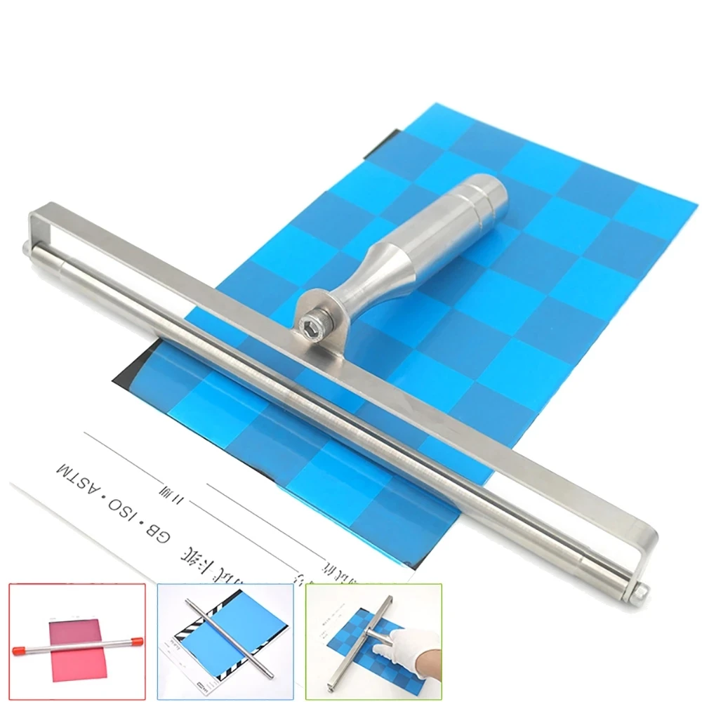 240MM Wet Film Applicator Wire Bar Coater Printing Ink Paint Scraper Stainless Steel Coating Rod Color Display Bar With Handle