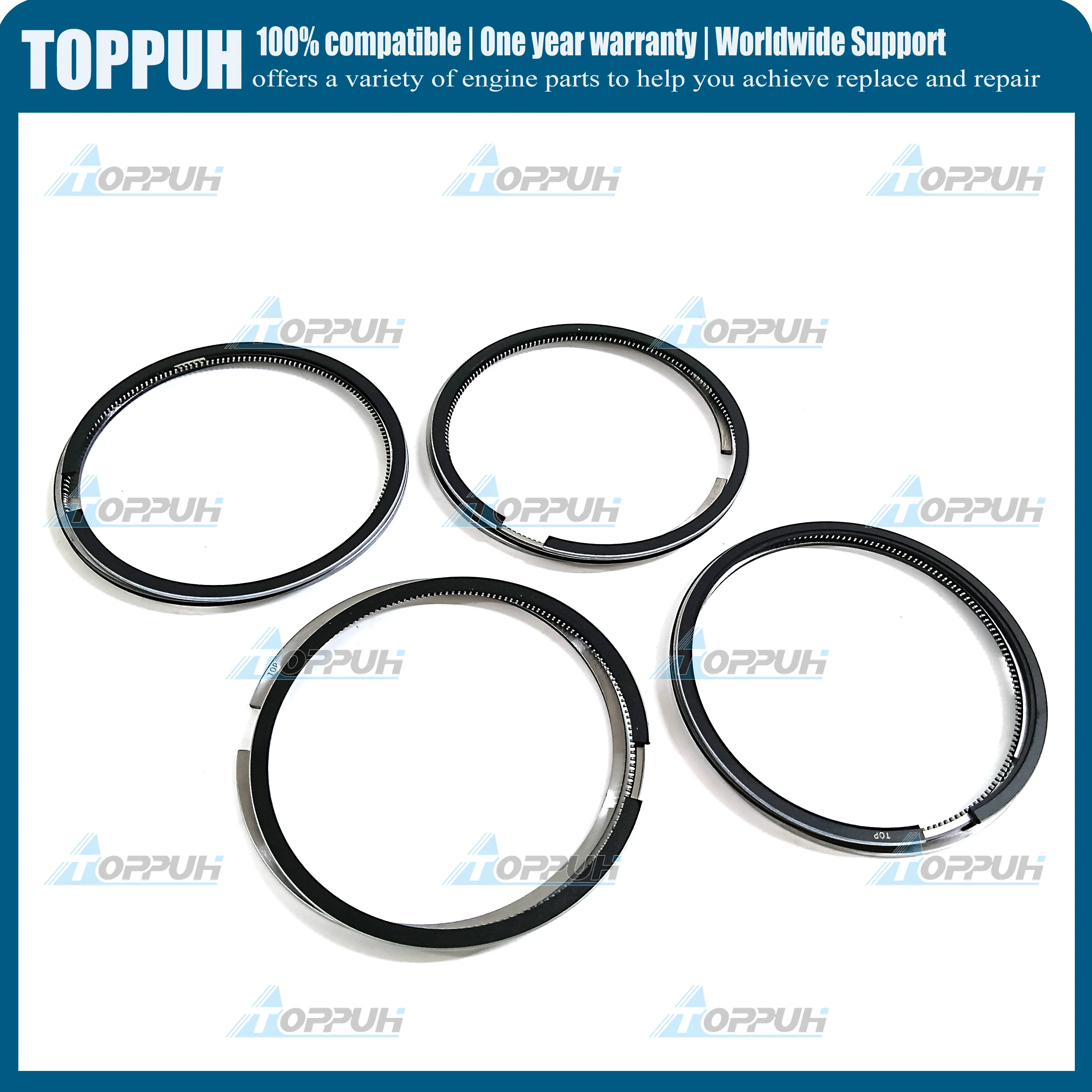 

4 Sets For Perkins Engine 404D-22 404D Piston Ring Kit (84mm 1.5*2*3)