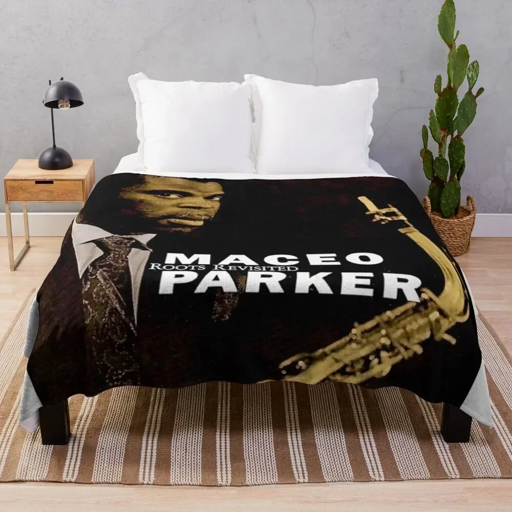 

saxophone maceo parker Throw Blanket Cozy Microfiber Throw Blanket for Home Bedroom