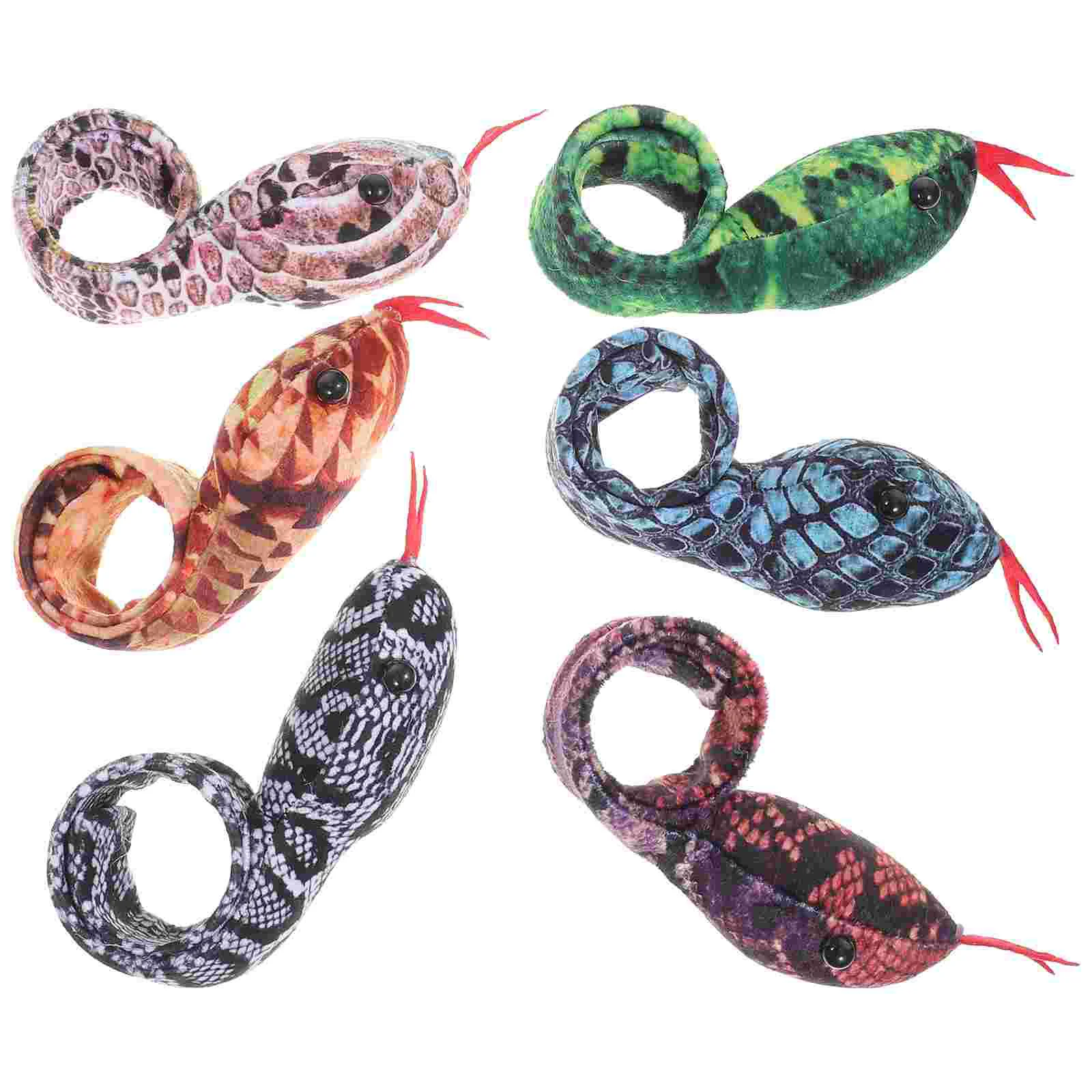 

6 Pcs Snake Pat Circle Decorative Slap Bracelets Children Toy Animals Wrist Kids Wristbands Boys