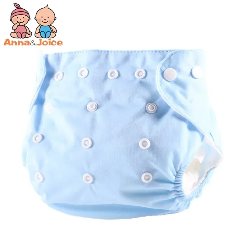 Couche-culotte ajustable pour bébé, 4 couches + 10 pièces, 3 couches, lavable, imperméable