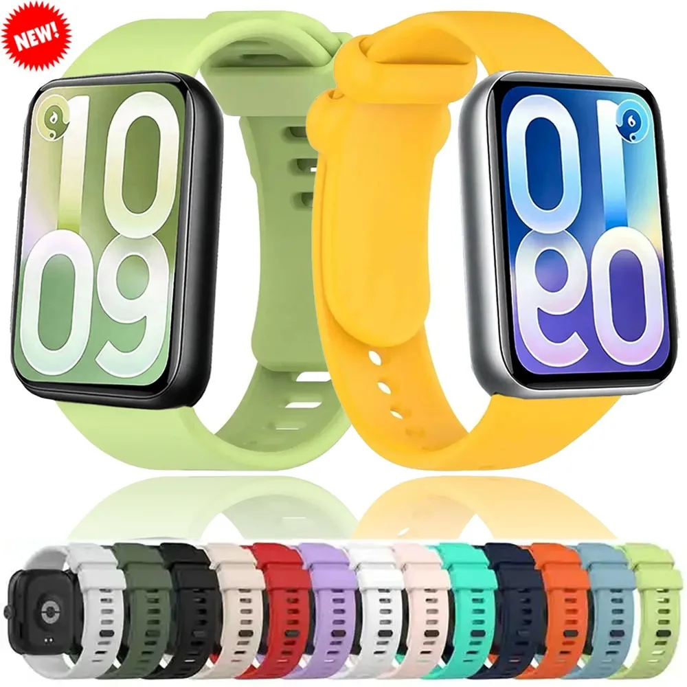 Original Silikonarmband für Redmi Watch 6/5/4 Komfortables Austauschbares Verstellbares Armband für Xiaomi Mi Band 10/9/8 Pro Correa