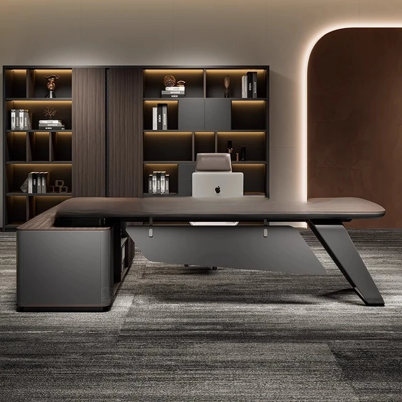 

About modern class desk baking paint light luxury manager room president table atmosphere