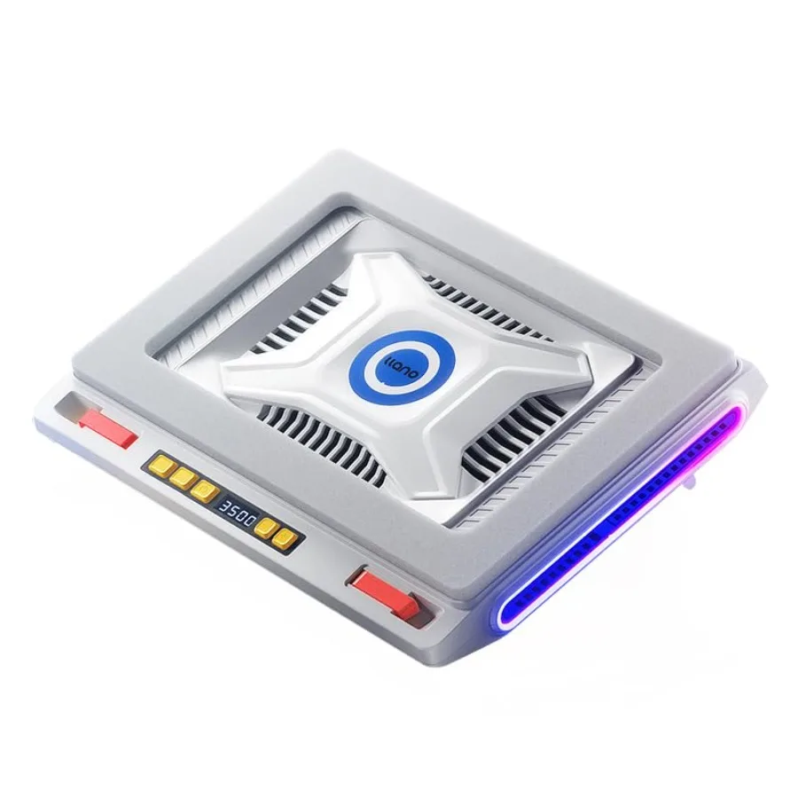 

Игровая подставка-охладитель для ноутбука V10 с RGB-подсветкой и мощным внешним турбо-вентилятором 4,72 дюйма для быстрого охлаждения компьютера