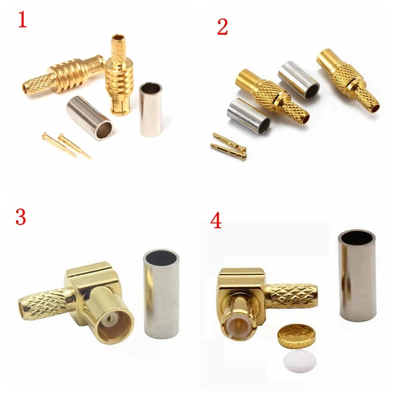 

20PCS/50PCS/100PCS MCX Male Plug&Female Jack Connector Right Angle&Straight Crimp for RG316 RG174 RG179 LMR100 RF Cable