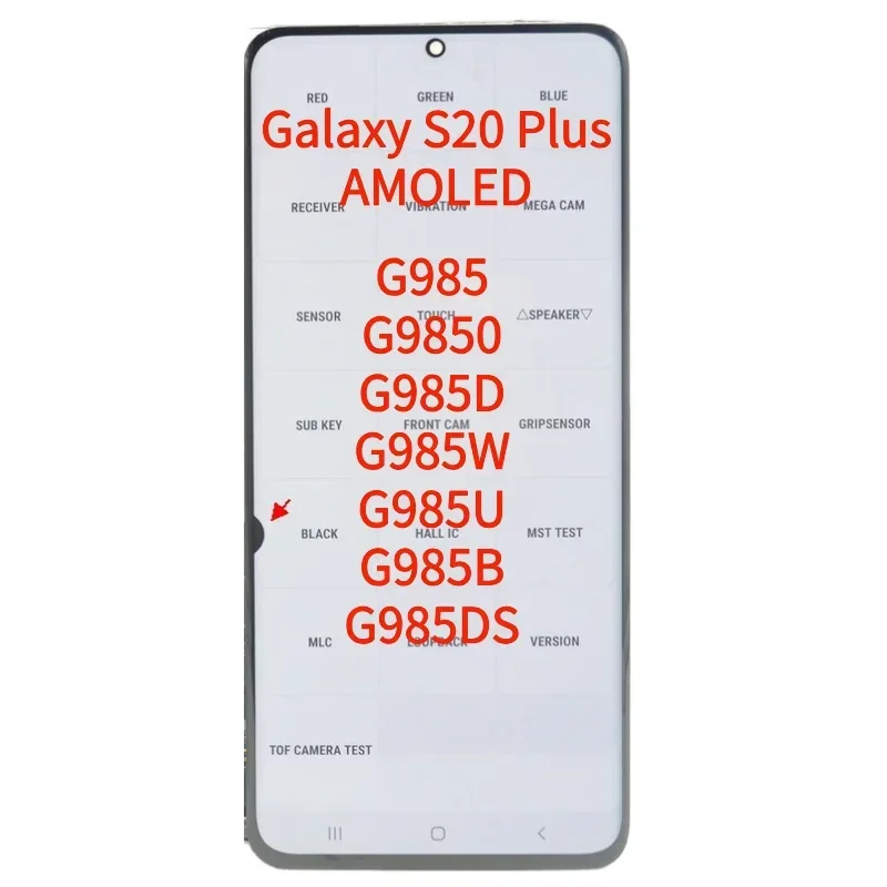 

ЖК-дисплей AMOLED 6,7 дюйма для Samsung Galaxy S20 PLUS, G985, G985F, G985F/DS, G986, S20 + дисплей с сенсорным стеклом и дигитайзером в сборе