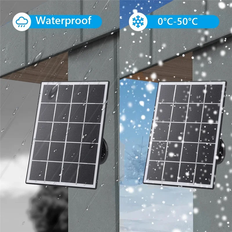 

SQPP-20W Solar Panel Charger Forring Video Doorbell 360° Adjustable Mount Fordoorbell 4/3/3 Plus/2 A
