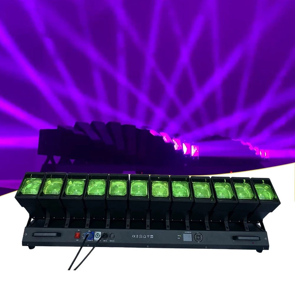 

DMX 12pcs 60watt Pixel RGBW 4in1 Moving Head Beam Wash Light Concert Disco Stage Lights Event Stage Light