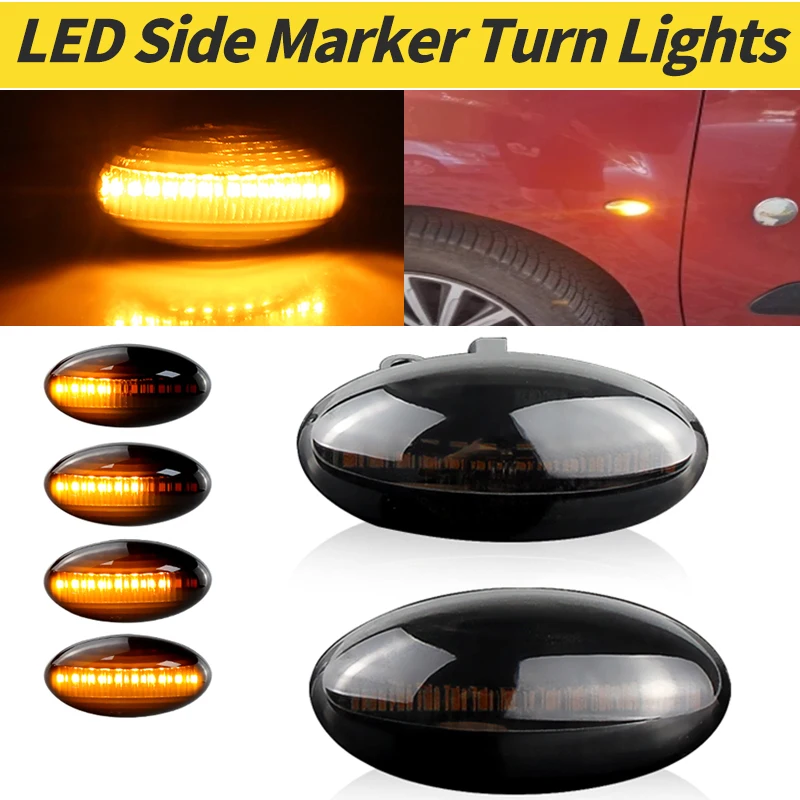 

2 шт. светодиодный индикатор бокового крыла для Peugeot 1007 107 108 206 301 307 4007 407 607 Expert Partner Traveller Поворотная лампа