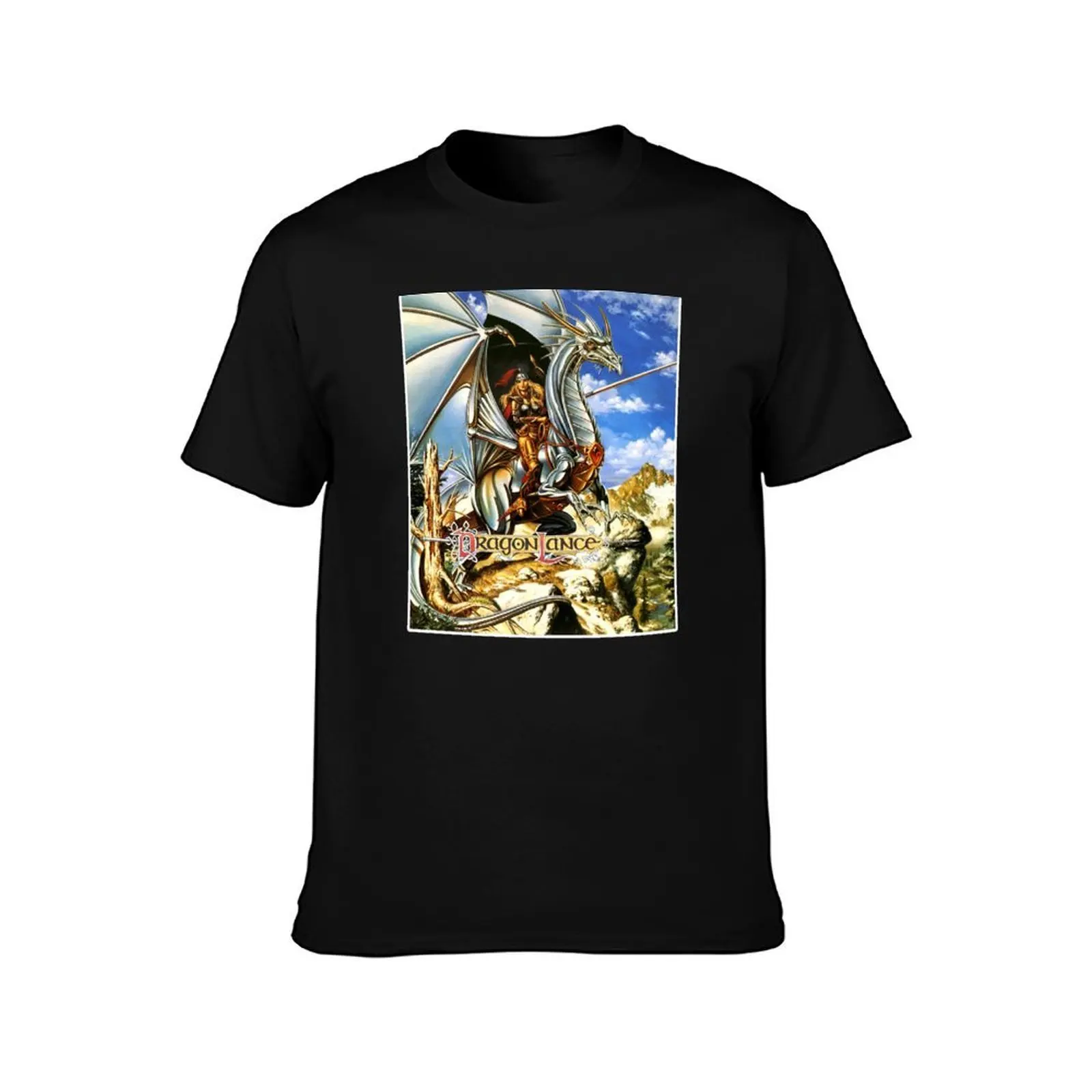 Silver General Dragonlance T-Shirt, Summer Casual Cotton Tee, Oversized Streetwear Tops, Vintage Graphic Print, Unisex Men Women