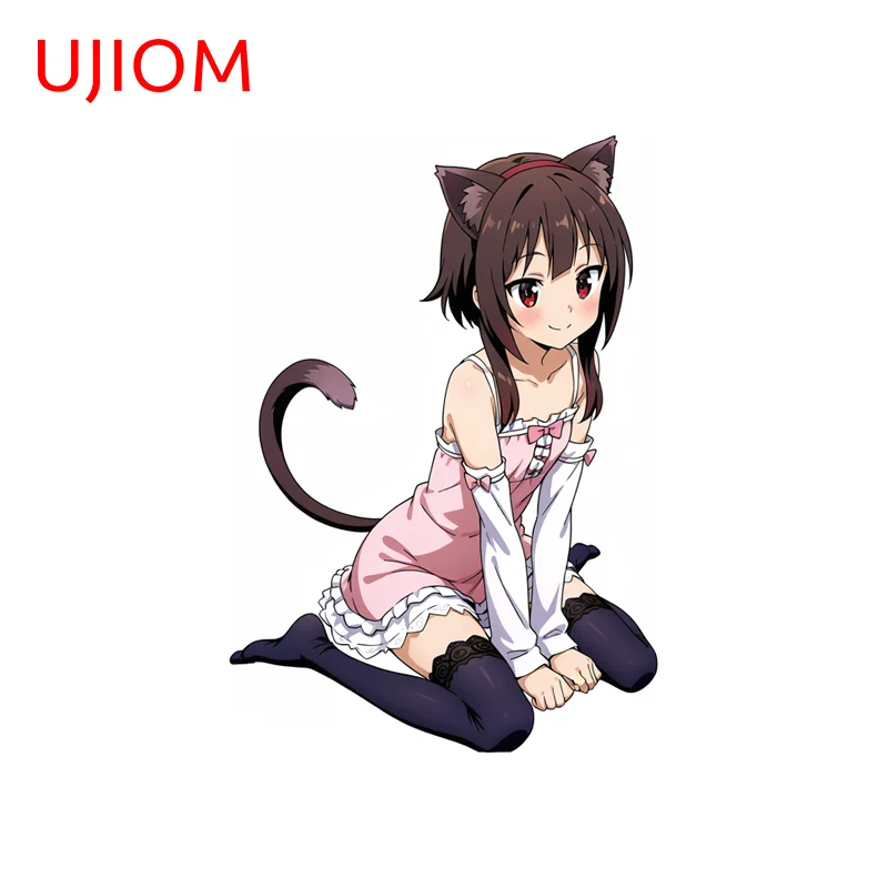 UJIOM Megumin Lying Posture Wall Sticker Cute Occlusion Scratch PVC Kitchen Decal Suitable For Smooth Surface Decoration
