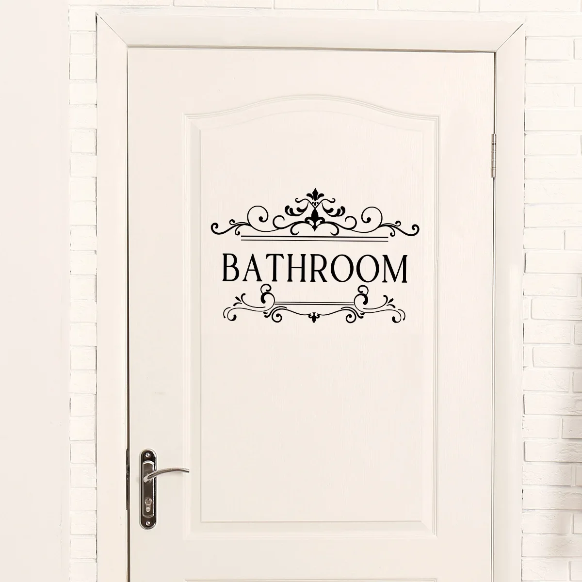 1 قطعة الحمامات الإبداعية ملصقات جدار الموضة الإنجليزية جدار الفن ملصق حائط من الفينيل تصميم المنزل ديكور الباب خلفية الجداريات ذاتية اللصق #5