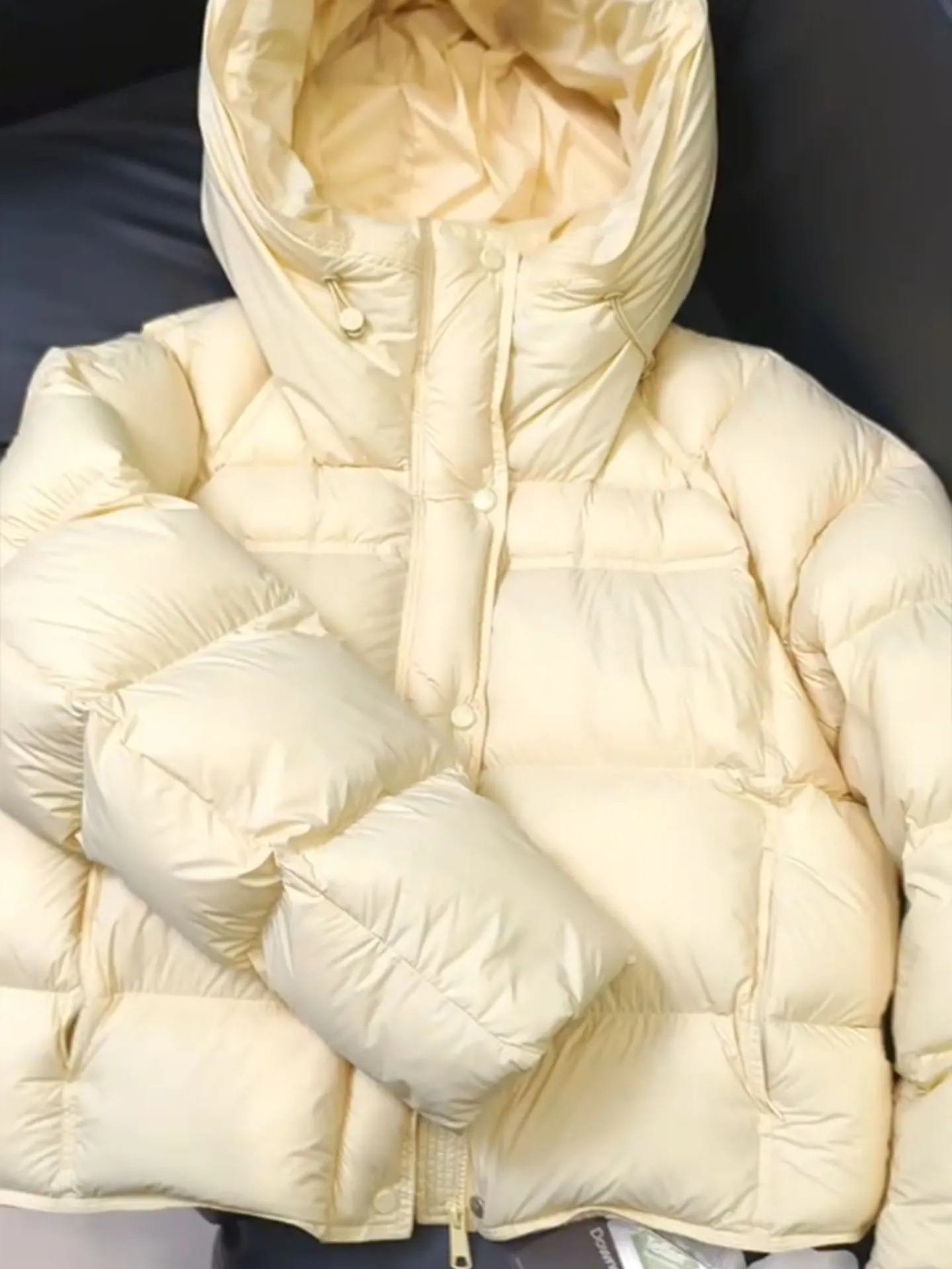 Premium ort Puffer Jaet Cappotto da donna Sle Warmth Pane Puffball Versione coreana Fibra di poliestere Bianco Imbottitura in piuma Du