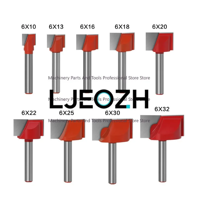 9-Piece Set of 6 Handle Cleaning Cutter, Woodworking Milling Cutter, Slotting Cutter, Engraving…