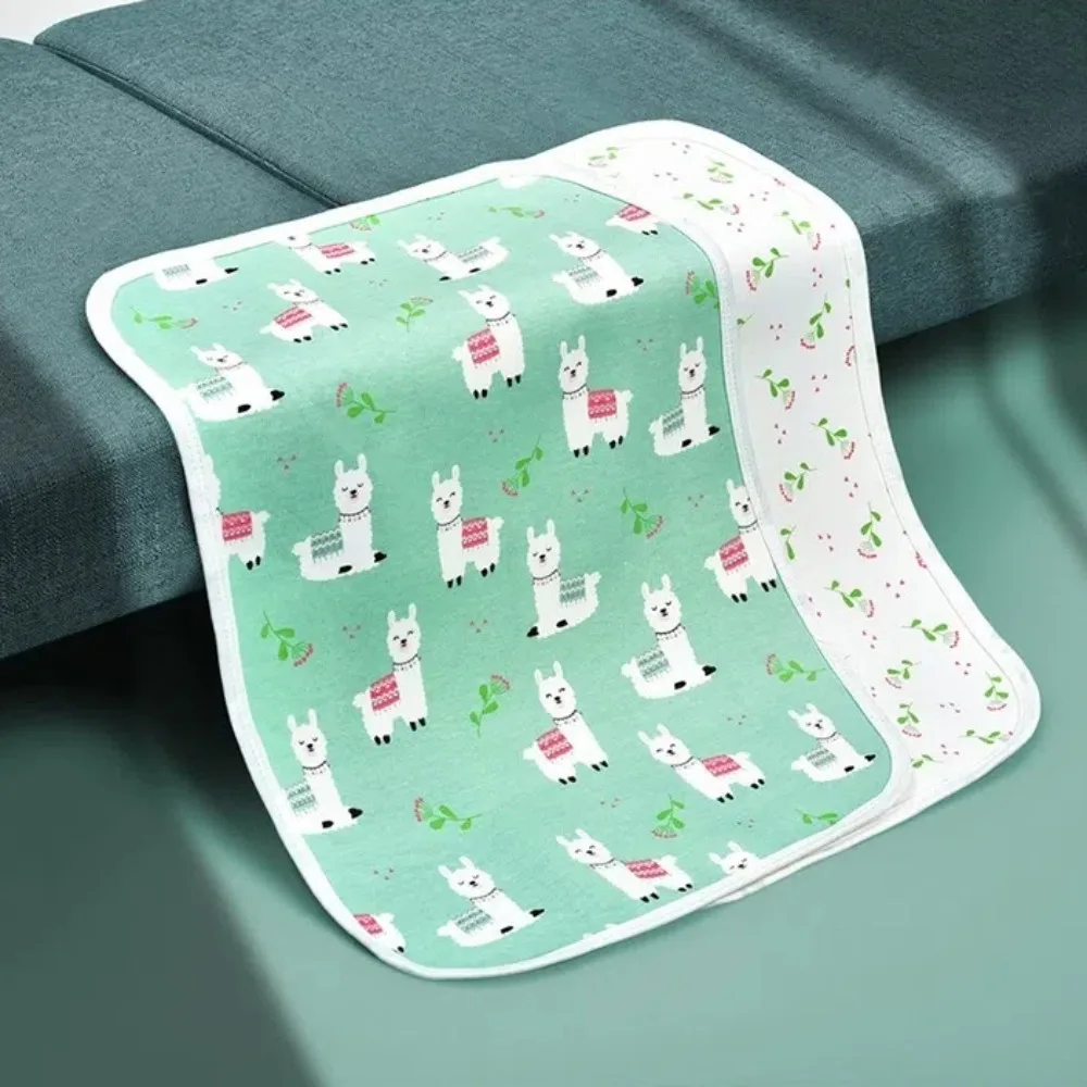 Soft Waterproof Baby Diaper Changing Mat Washable Cute Cartoon Baby Urine Mat Breathable Bed Protector Diaper Baby