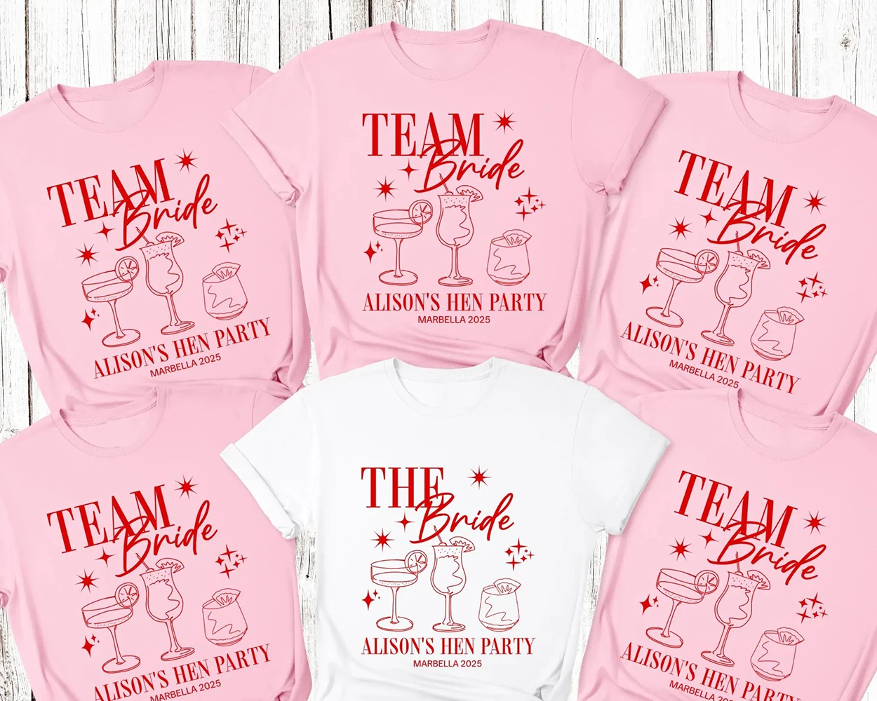 T-shirts personnalisés pour femmes pour enterrement de vie de jeune fille, T-shirts d'équipe de la mariée, Hauts pour enterrement de vie de jeune fille, Haut unisexe Y2K, Streetwear tendance pour les