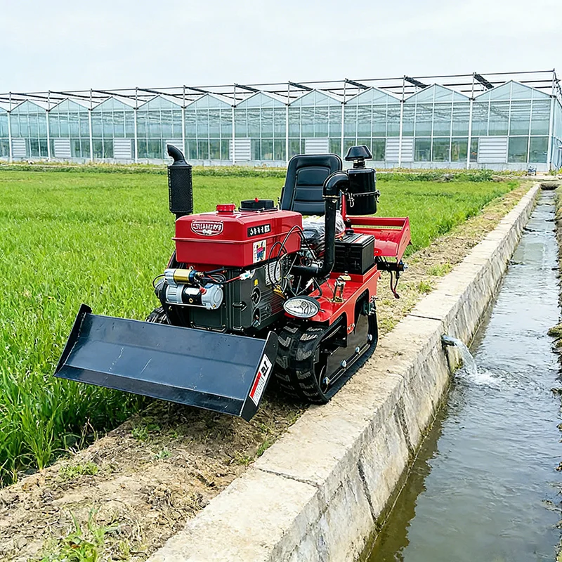 

Customized Multifunctional Crawler Tractor Rotary Tiller Full Terrain Mini Cultivator For Farm