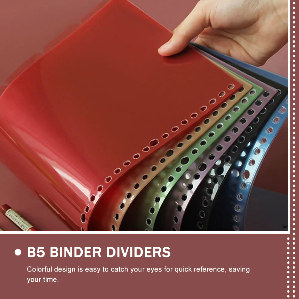 

5 шт. B5 отрывные маркеры страниц, пластиковые разделители для переплета, водонепроницаемые пылезащитные разделители для ноутбуков, винтажные маркеры для книг